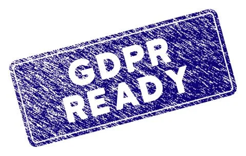 Grunge Textured GDPr Ready Rounded Rectangle Stamp Seal Stock Illustration