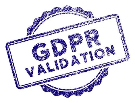 Grunge Textured GDPr Validation Stamp Seal Illustrazione stock