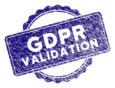Grunge Textured GDPr Validation Stamp Seal Illustrazione stock