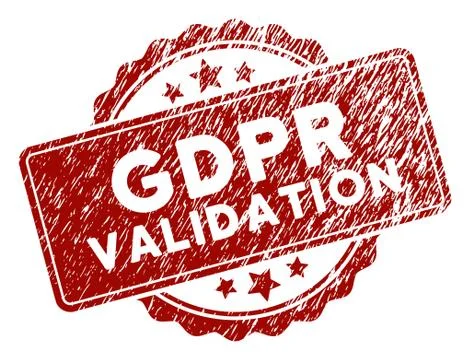 Grunge Textured GDPr Validation Stamp Seal Illustrazione stock