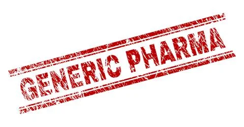 Grunge Textured GENERIC PHARMA Stamp Seal Illustrazione stock