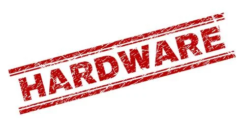 Grunge Textured HARDWARE Stamp Seal Illustrazione stock