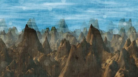 Grunge Textured Landscape Motion Stock Footage 80229772