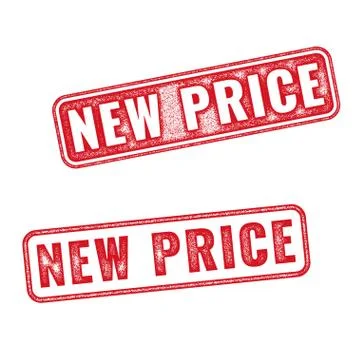 Grunge textured rubber vector stamp New Price Stock Illustration