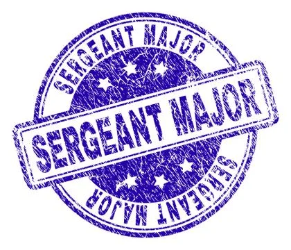 Grunge Textured SERGEANT MAJOR Stamp Seal Stock Illustration