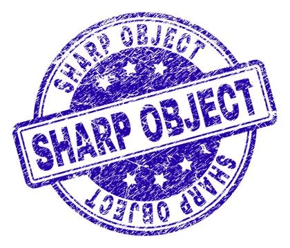 Grunge Textured SHARP OBJECT Stamp Seal Illustrazione stock