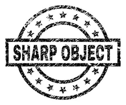 Grunge Textured SHARP OBJECT Stamp Seal Illustrazione stock