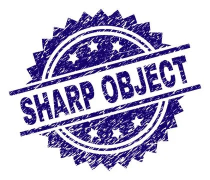Grunge Textured SHARP OBJECT Stamp Seal Illustrazione stock