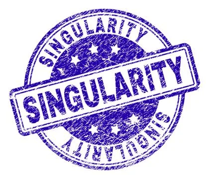 Grunge Textured SINGULARITY Stamp Seal Stock Illustration