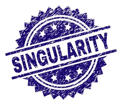 Grunge Textured SINGULARITY Stamp Seal Stock Illustration