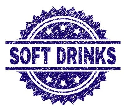 Grunge Textured SOFT DRINKS Stamp Seal Stock Illustration