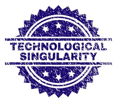 Grunge Textured TECHNOLOGICAL SINGULARITY Stamp Seal Stock Illustration