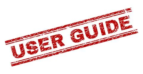 Grunge Textured USER GUIDE Stamp Seal Stock Illustration