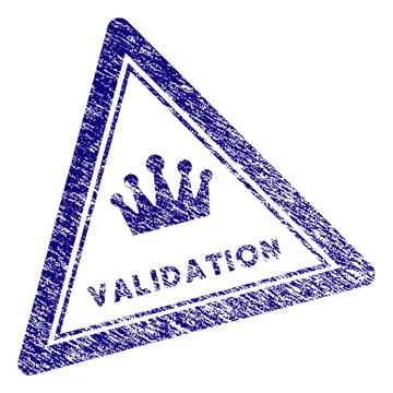 Grunge Textured Validation Triangle Stamp Seal Stock Illustration