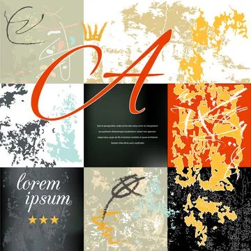 Grunge texture.Decorative background.Abstract vector template. Stock Illustration