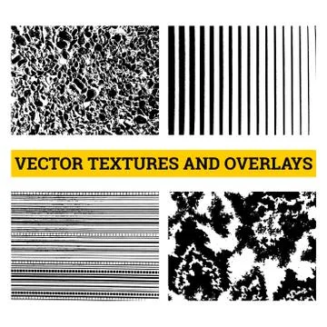 Grunge textures and overlays for background and design Stock Illustration