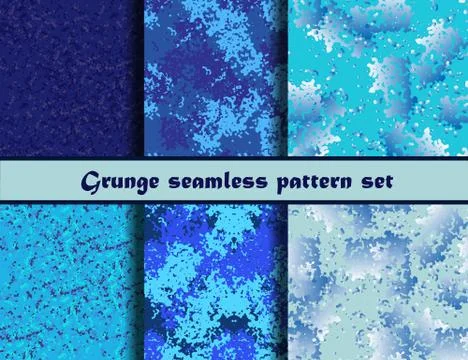 Grunge textures set Stock Illustration