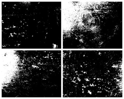 Grunge Textures Vector Pack. Grit Texture, Rough Texture, Vintage Texture. Stock Illustration