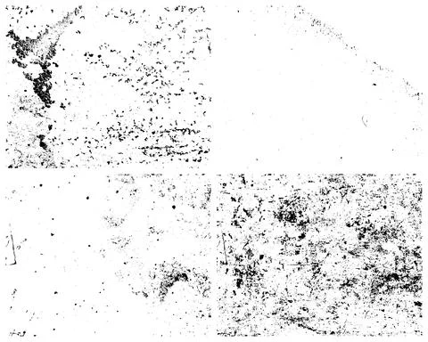 Grunge Textures Vector Pack. Grit Texture, Rough Texture, Vintage Texture. Stock Illustration