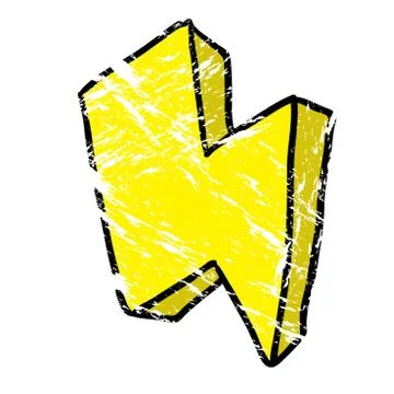 Grunge thunderbolt Stock Illustration