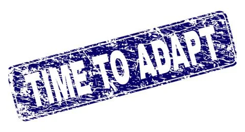 Grunge TIME TO ADAPT Framed Rounded Rectangle Stamp Stock-Illustration