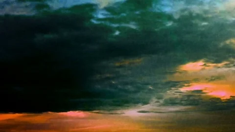 Grunge time lapse clouds static and light leak color adjustments non looping Stock Footage 76317500