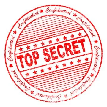 Grunge top secret rubber stamp Stock Illustration