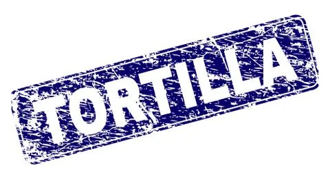 Grunge TORTILLA Framed Rounded Rectangle Stamp 스톡 일러스트