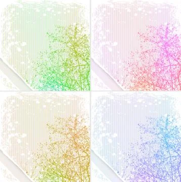 Grunge tree background Illustrazione stock