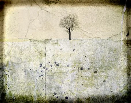 Grunge tree background Stock Illustration