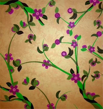 Grunge tree illustration Stock Illustration