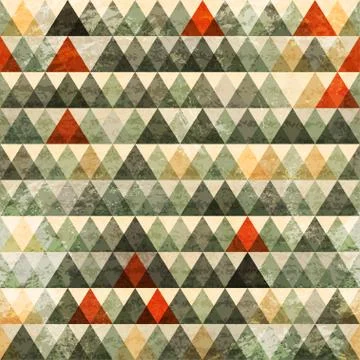 Grunge triangle seamless pattern Stock Illustration
