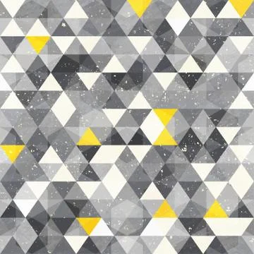 Grunge triangle seamless pattern Stock Illustration