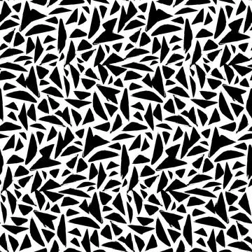 Grunge Triangle Spotty Flat Seamless Pattern 스톡 일러스트