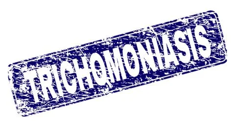 Grunge TRICHOMONIASIS Framed Rounded Rectangle Stamp Stock Illustration
