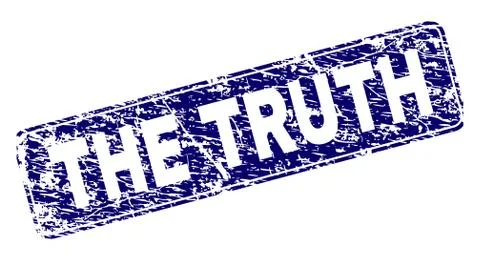 Grunge THE TRUTH Framed Rounded Rectangle Stamp イラスト素材