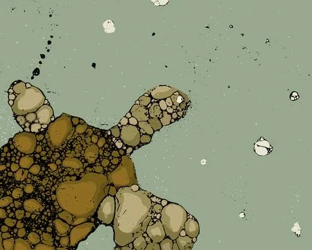 Grunge turtle Stock Illustration