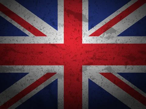 Grunge UK flag Stock Illustration