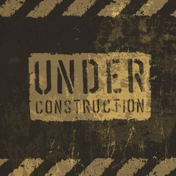 Grunge "under construction" illustration. vector 스톡 일러스트