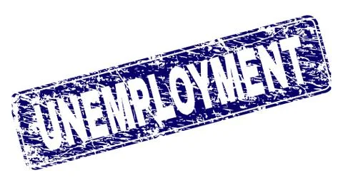 Grunge UNEMPLOYMENT Framed Rounded Rectangle Stamp Stock Illustration