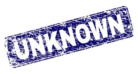 Grunge UNKNOWN Framed Rounded Rectangle Stamp Stock Illustration