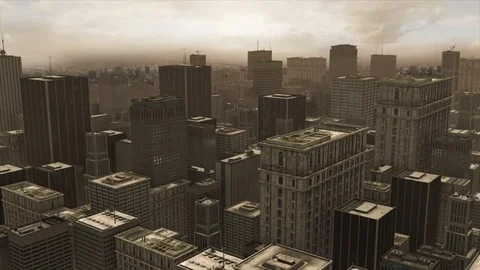 Grunge Urban City Stock Footage