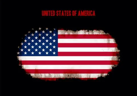Grunge US flag Stock Illustration