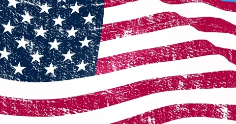 Grunge USA Flag Stock Footage 106654412