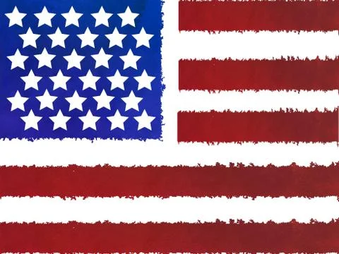 Grunge USA flag Stock Illustration