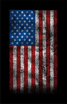 Grunge usa flag vector design. Stock Illustration