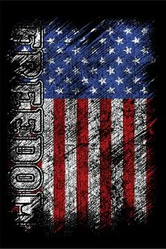 Grunge usa flag vector design. Stock Illustration