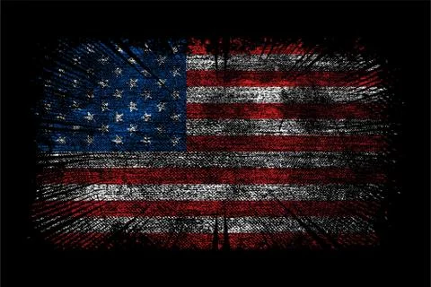 GRUNGE USA FLAG VECTOR Stock Illustration