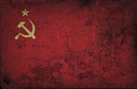 Grunge ussr flag Stock Illustration