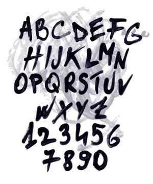 Grunge vector alphabet Stock Illustration